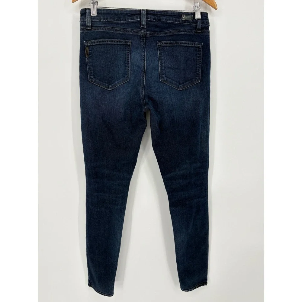 Paige Skyline Skinny Jeans High Rise Women Size 31 Dark Indigo Blue Stretch
